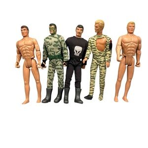 12” Action Figure Lot of 5 GI Joe Style, Punisher, Mattel